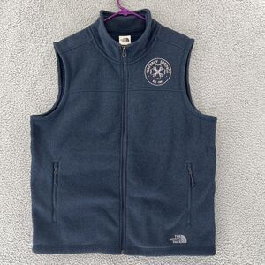 The North Face Vest Men's XL TG Blue Fleece Full Zip Waverly Spring Logo‎